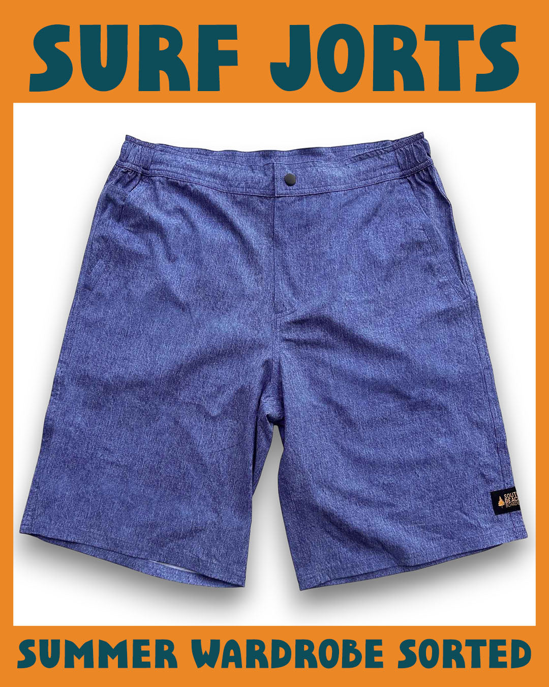 Men's Surf Jorts: Mid-Blue