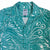 South Beach Boardies Men's Cubano Shirt made from Eucalyptus Tencel in Sea Urchin print, close up of collar