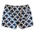 South Beach Boardies Men's Stretchy Trunks in Penguin Parade Print, made from recycled plastic bottles, back view
