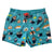 South Beach Boardies Men's Stretchy Trunks made from recycled plastic bottles, Sushi Sushi print, front view