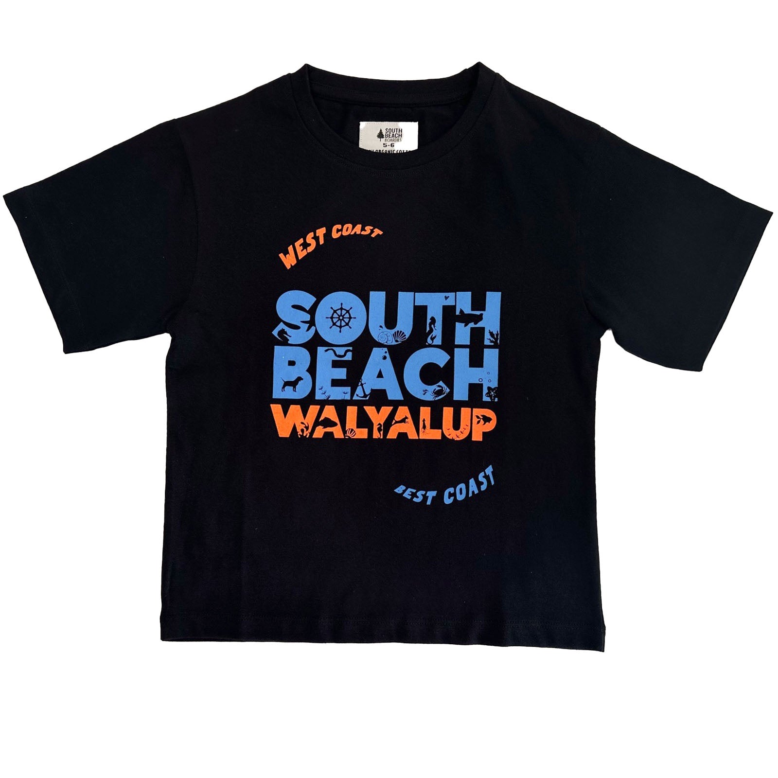 South Beach Boardies sustainable kids t-shirt ethically made, sunset, Walyalup design copy.psd