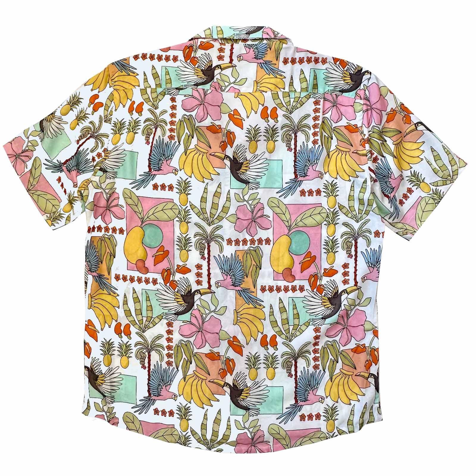 South Beach Boardies Men's Eucalyptus Tencel Cubano shirt in Rio, front