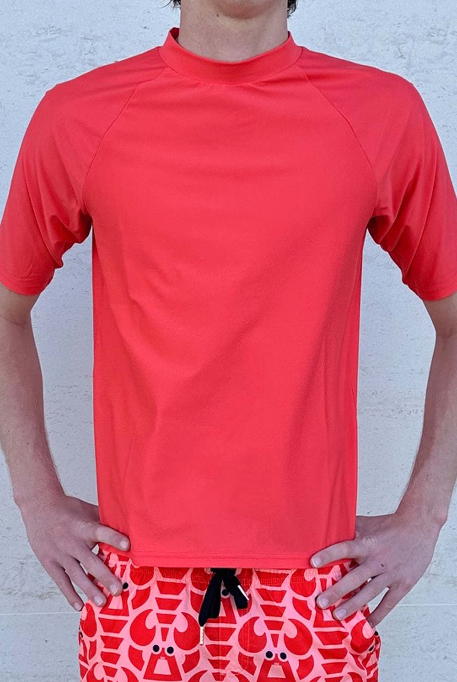 South Beach Boardies Men's Recycled Rashie UPF50+ CITRUS, front view