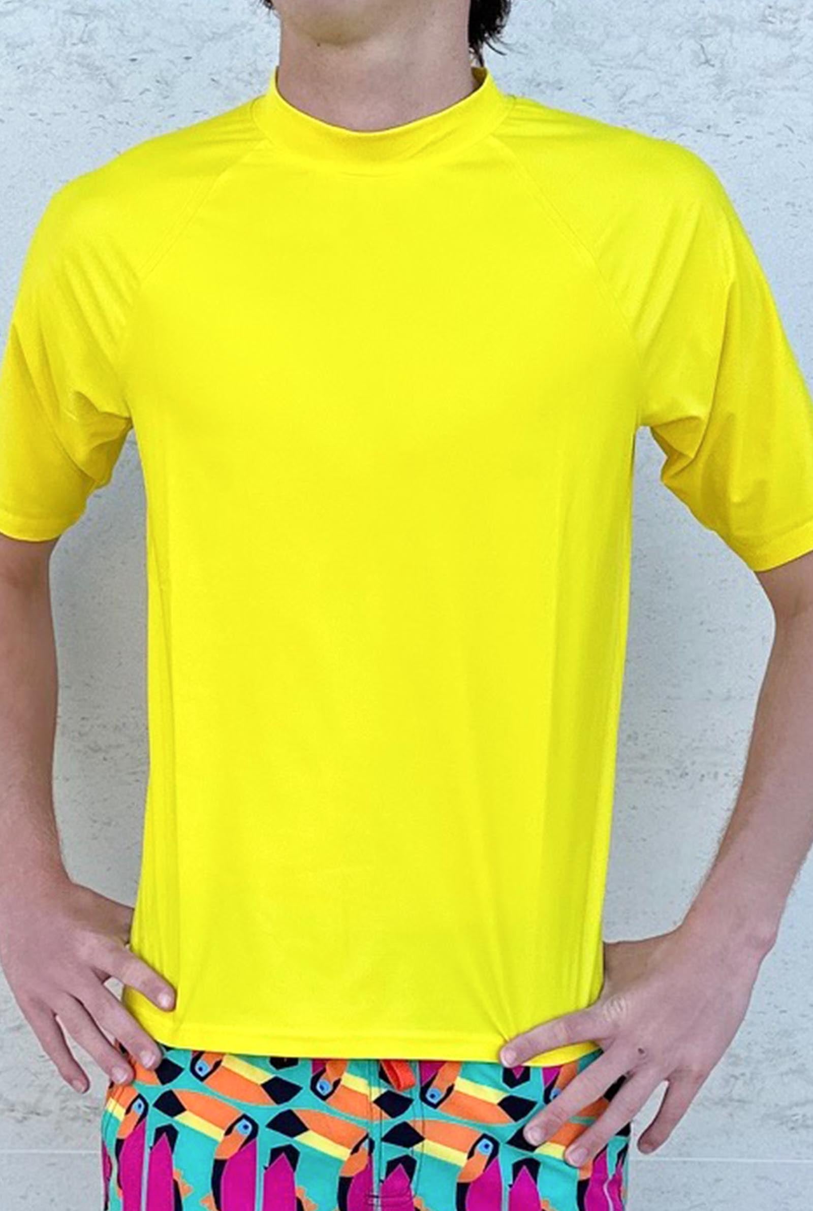 South Beach Boardies UPF50+ Recycled Rashie, Sunshine colour, front