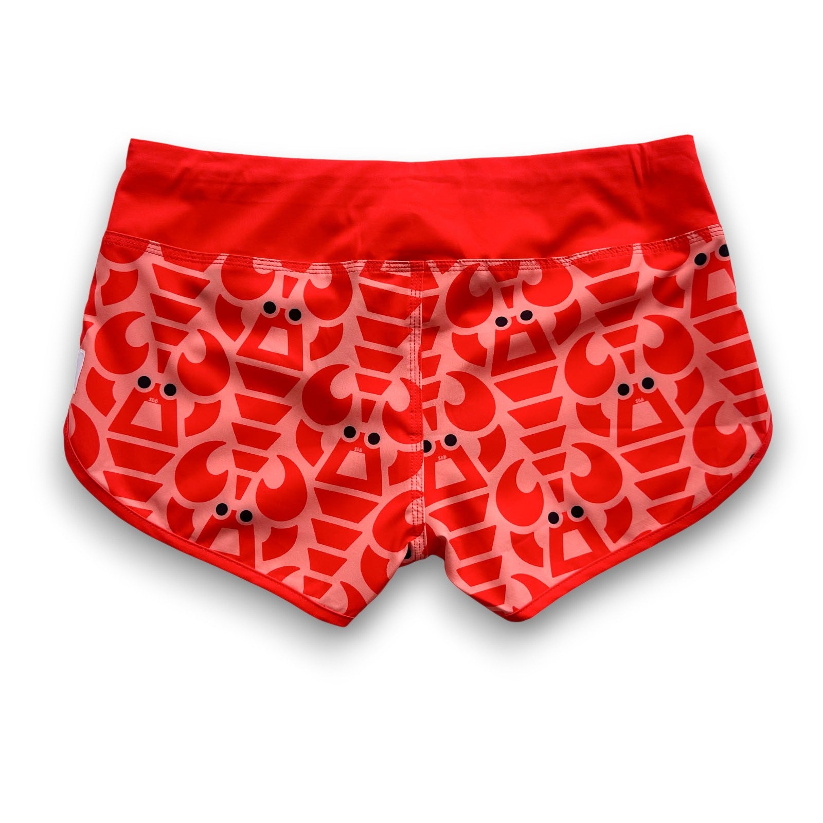 South Beach Boardies Womens Cute Butt Boardies made from recycled plastic bottles, Big Red Lobster print back view