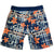 Mens Surfer Boardies in Class of 93 print, made from recycled plastic bottles by South Beach Boardies, back,