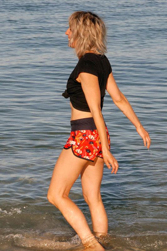 SBB Womens Cute Butt Boardies recycled Garden Party side full view