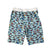 South Beach Boardies Hooray for Fish Kids Long Boardies made from recycled plastic bottles, back.