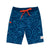 South Beach Boardies Kids Long Board Shorts in Waves for Days print made from recycled plastic bottles, front