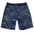 South Beach Boardies Men's Surfer in Navy & White  Drift print, made from recycled plastic bottles, back view 