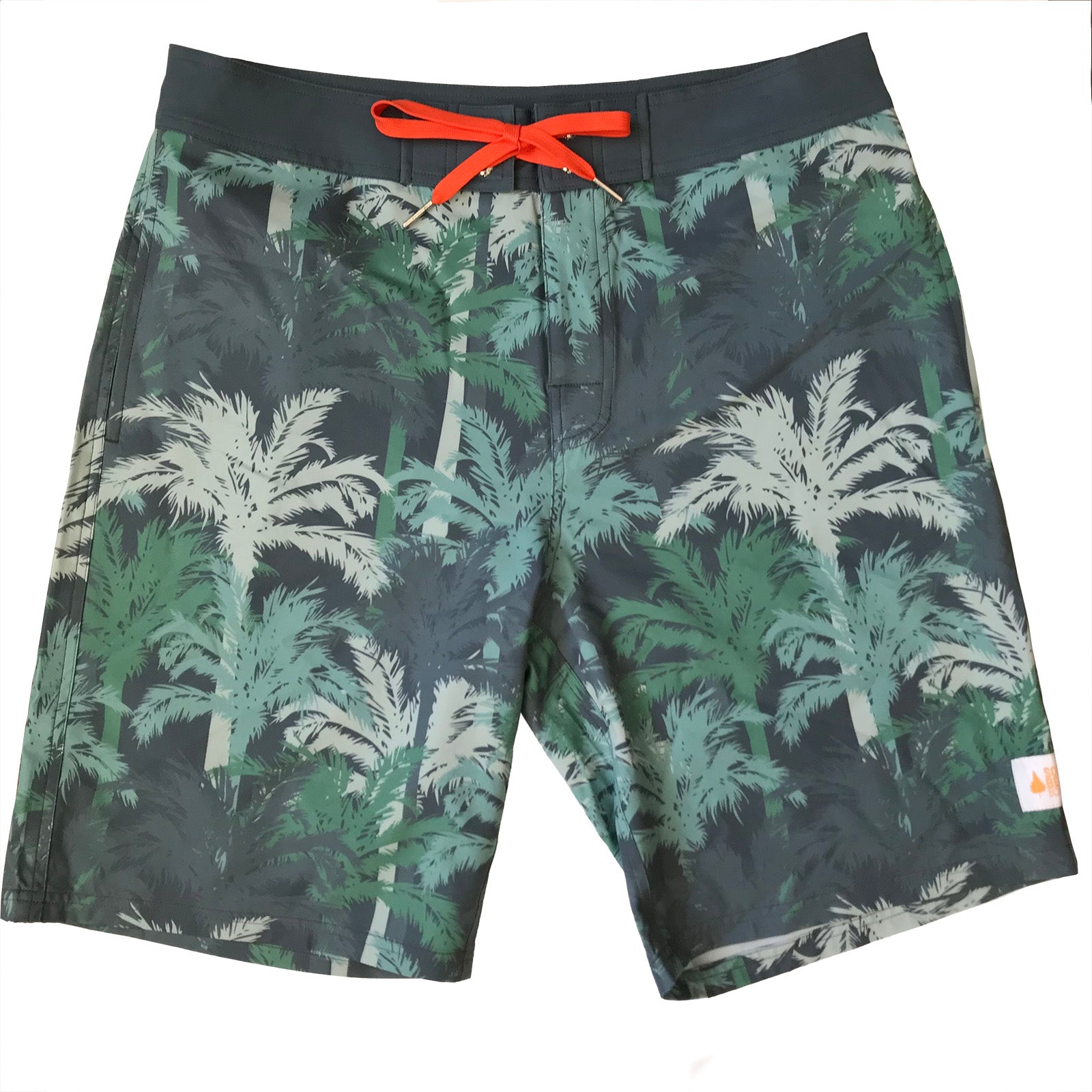 South Beach Boardies Men's Surfer in Palm Springs print, made from recycled plastic bottles, front view