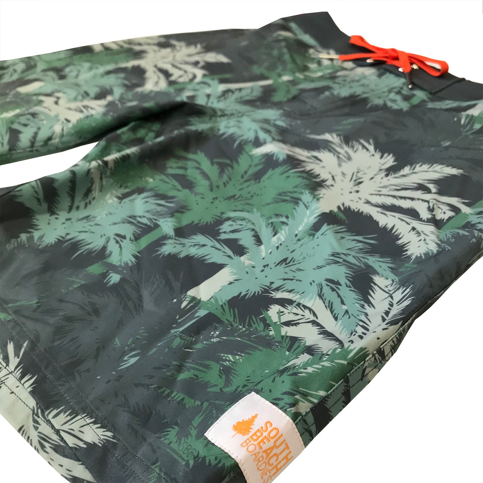 South Beach Boardies Men's Surfer in Palm Springs print, made from recycled plastic bottles, side view