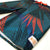 South Beach Boardies Mens Performance boardies made from recycled plastic botles, Frond print, close up of fused hemline