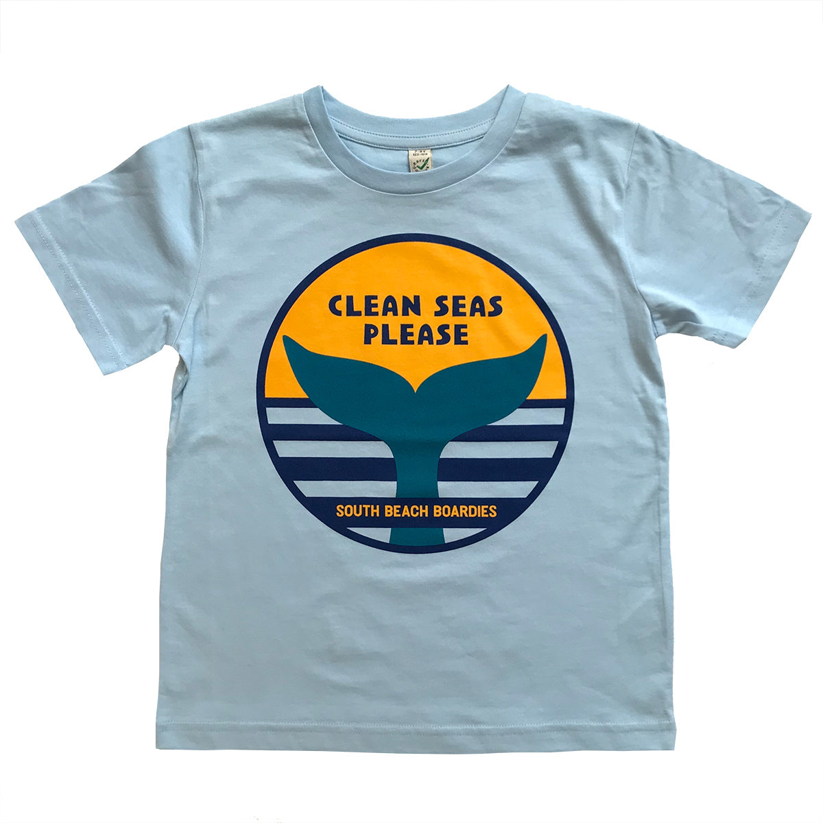 South Beach Boardies Clean Seas Please Dolphin Tail T-shirt, front