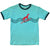 Kids Organic Ringer T-Shirt: Turquoise Dingo