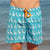 South Beach Boardies Mens Retro Trunks from Recycled Plastic Bottles, The Pelican Briefs, front view