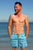 South Beach Boardies Mens Retro Trunks from Recycled Plastic Bottles, The Pelican Briefs, front full
