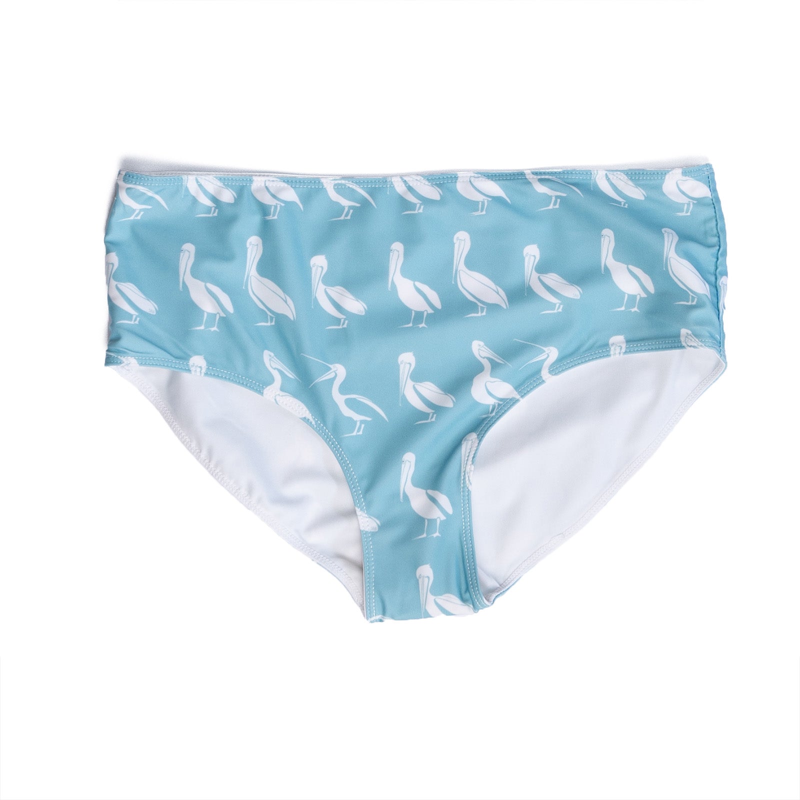 Women's Pelican Briefs bikini bottom boy leg, made from recycled plastic bottles. front.
