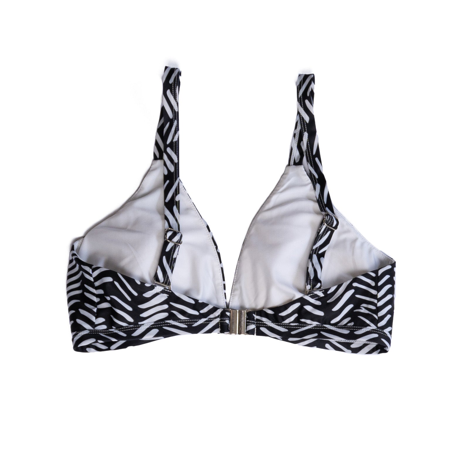 South Beach Boardies Women's Tribal bikini top, made from recycled plastic bottles. front.