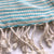 Azure authentic turkish towel, soft, absorbent and fast-drying - with pocket!