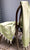 Freostyle Breeze green striped Turkish Towel with pocket, displayed