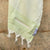 Freostyle Breeze green striped Turkish Towel with pocket, hung