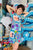 Saul wearing South Beach Boardies x Helen Ansell Road Trip rashie and stretchy trunks