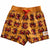 South Beach Boardies Kids Stretchy Trunks made from recycled plastic bottles, Crabs print, front view.