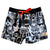 South Beach Boardies Mens Stretchy Trunks made from recycled plastic bottles, Dogs are the best people print, front view