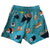South Beach Boardies Kids Stretchy Trunks made from recycled plastic bottles, Sushi Sushi print, back view.
