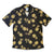 South Beach Boardies Men's Cubano Shirt made from Eucalyptus Tencel in Gold Pineapples print, front