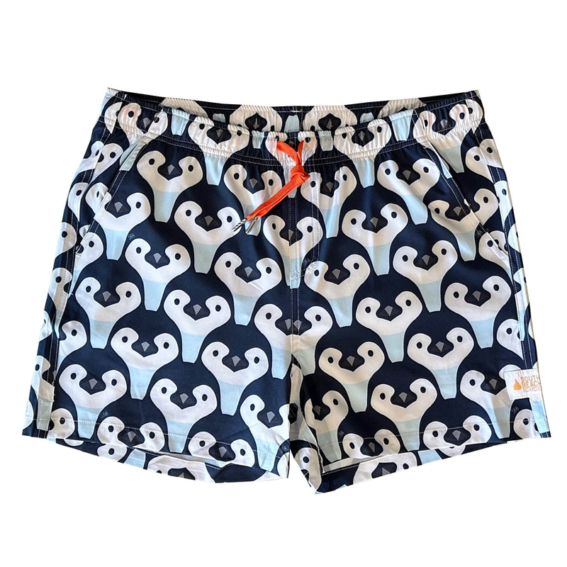 Men s Stretchy Trunks Penguin Parade South Beach Boardies