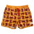 South Beach Boardies Men's Stretchy Trunks made from recycled plastic bottles, Red Crabs print, front view 