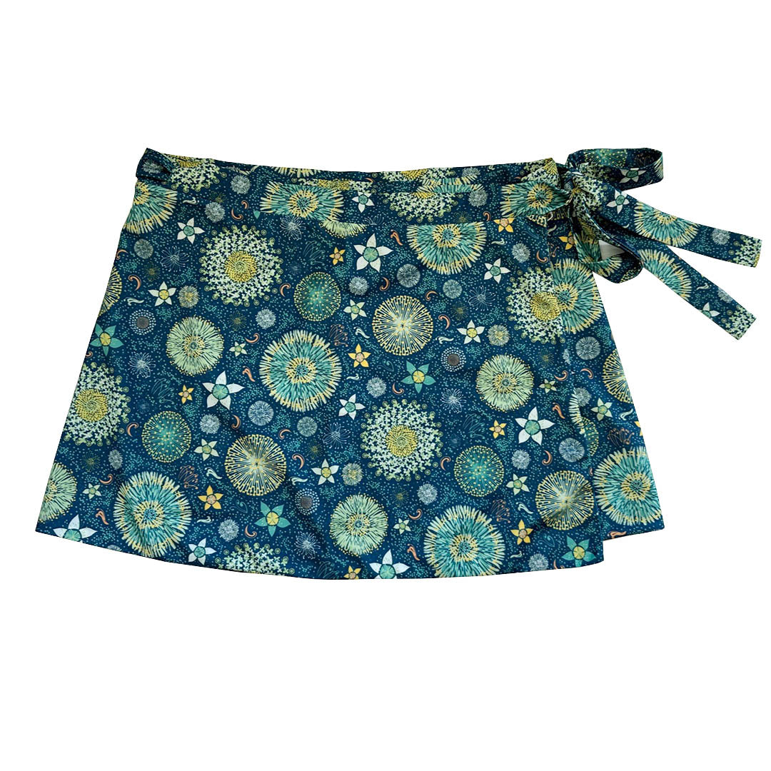 South Beach Boardies Women's Beach Skirt made from Recycled Plastic Bottles in In Bloom print