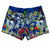 South Beach Boardies Women's Stretchy Shorts made by South Beach Boardies from recycled plastic bottles, Djiti Djiti Willy Wagtail front view