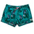 South Beach Boardies Women's Stretchy Shorts in Mermaid, made from recycled plastic bottles, front view