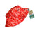 South Beach Boardies reversible bucket hat from recycled plastic bottles, solid print side, Big Red Lobster hat