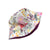 South Beach Boardies reversible bucket hat from recycled plastic bottles, solid print side, Floralia West Australian widflowers print