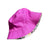 South Beach Boardies reversible bucket hat from recycled plastic bottles, solid print side, Floralia reverse solid purple colour