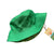 South Beach Boardies reversible bucket hat from recycled plastic bottles, solid print side, chameleon reverse green side
