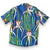 South Beach Boardies Helen Ansell Collection, Men's Cubano Shirt in Spider Orchid print, front view