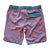 South Beach Boardies Kids Piping Board Shorts in Flamingo print made from recycled plastic bottles, back view