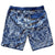 South Beach Boardies Kids Piping Board Shorts in Wild print made from recycled plastic bottles, back view