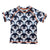 South Beach Boardies Kids Rashie made from recycled plastic bottles, Penguin Parade print, front 