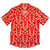 South Beach Boardies Men's Cubano Shirt made from Eucalyptus Tencel in Big Red Lobster print, front view