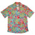 South Beach Boardies Men's Cubano Shirt made from Eucalyptus Tencel in POMEGRANATE print, front VIEW