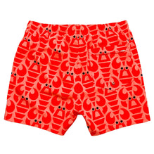 South Beach Boardies Men's Stretchy Trunks made from recycled plastic bottles, Big Red Lobster back view