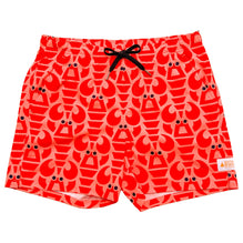 South Beach Boardies Men's Stretchy Trunks made from recycled plastic bottles, Big Red Lobster front print