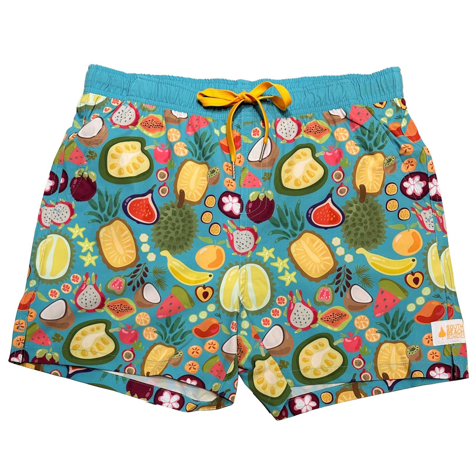 South Beach Boardies Men's Stretchy Trunks made from recycled plastic bottles, Durian et al copy