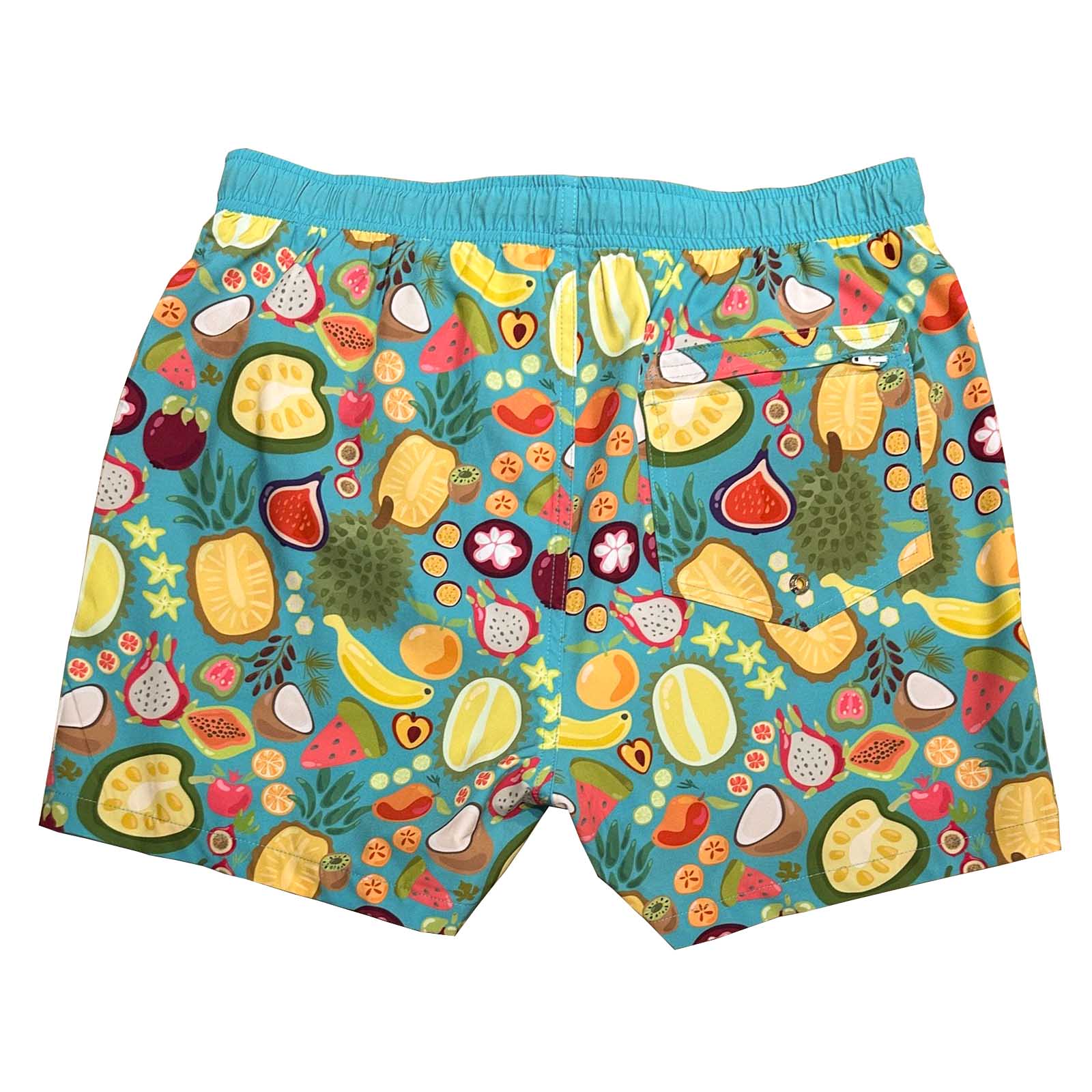 South Beach Boardies Men's Stretchy Trunks made from recycled plastic bottles, Durian et al copy back